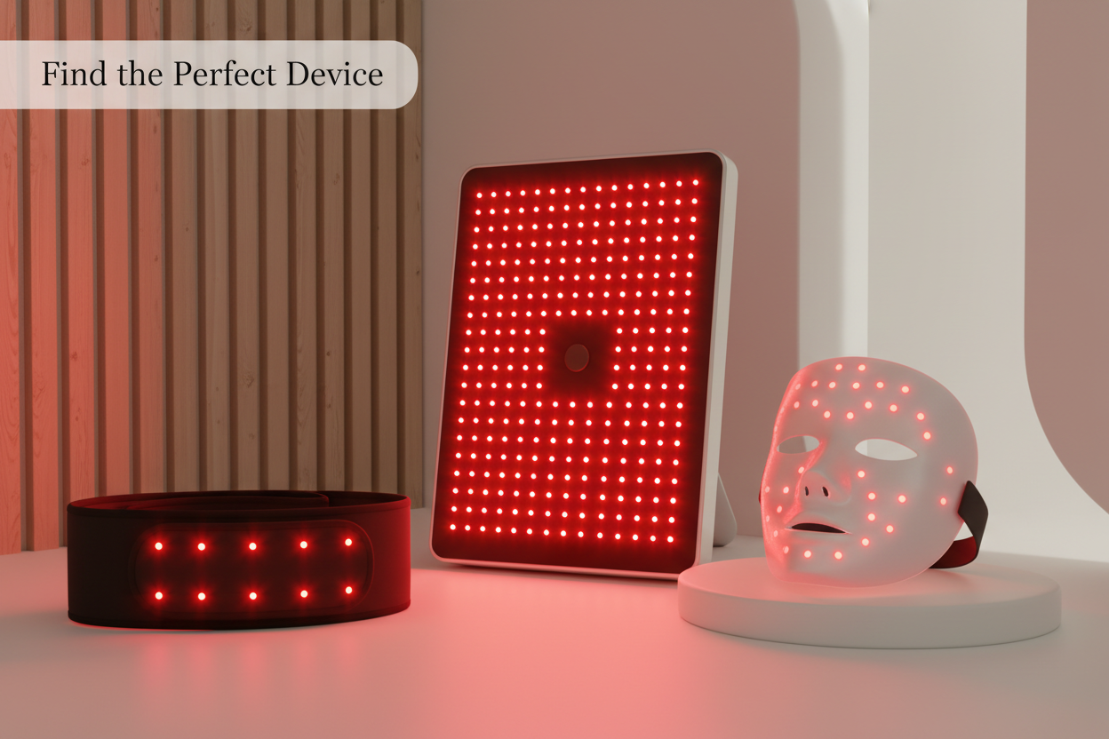Red Light Therapy Devices Compared: Panel vs Belt vs Mask (Which Is Best?)