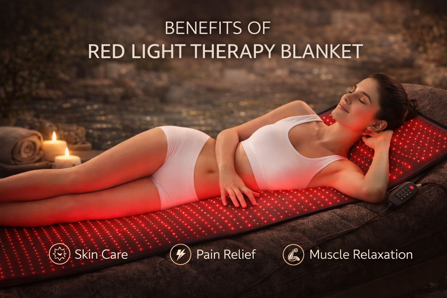 RedLuxe RLBE900 Full Body Red Light Therapy Pad Blanket