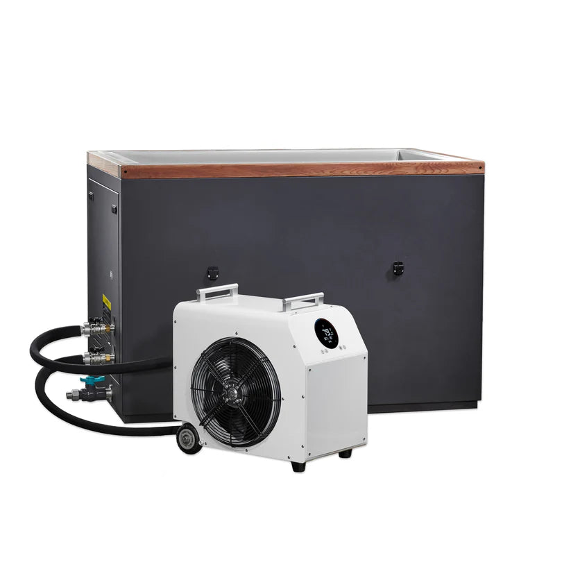 Dynamic Cold Therapy “Cuboid” Plastic Cold Plunge Tub – Pacific Cedar / PVC Interior (Tub Only)