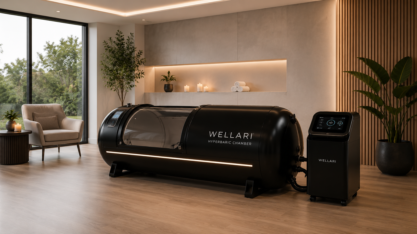 Premium Wellari lifestyle space featuring modern body conditioning and relaxation environments