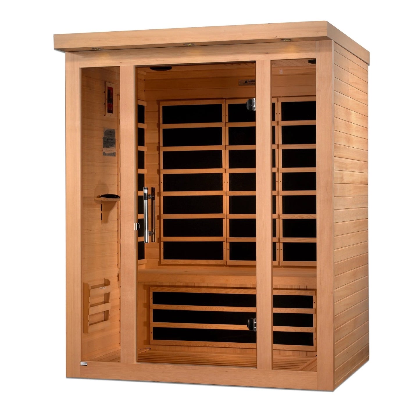 Dynamic "Vila" FAR Infrared Sauna Ultra Low EMF with Hemlock Wood
