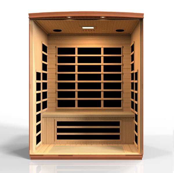Dynamic "Lugano" FAR Infrared Sauna Ultra Low EMF with Hemlock Wood