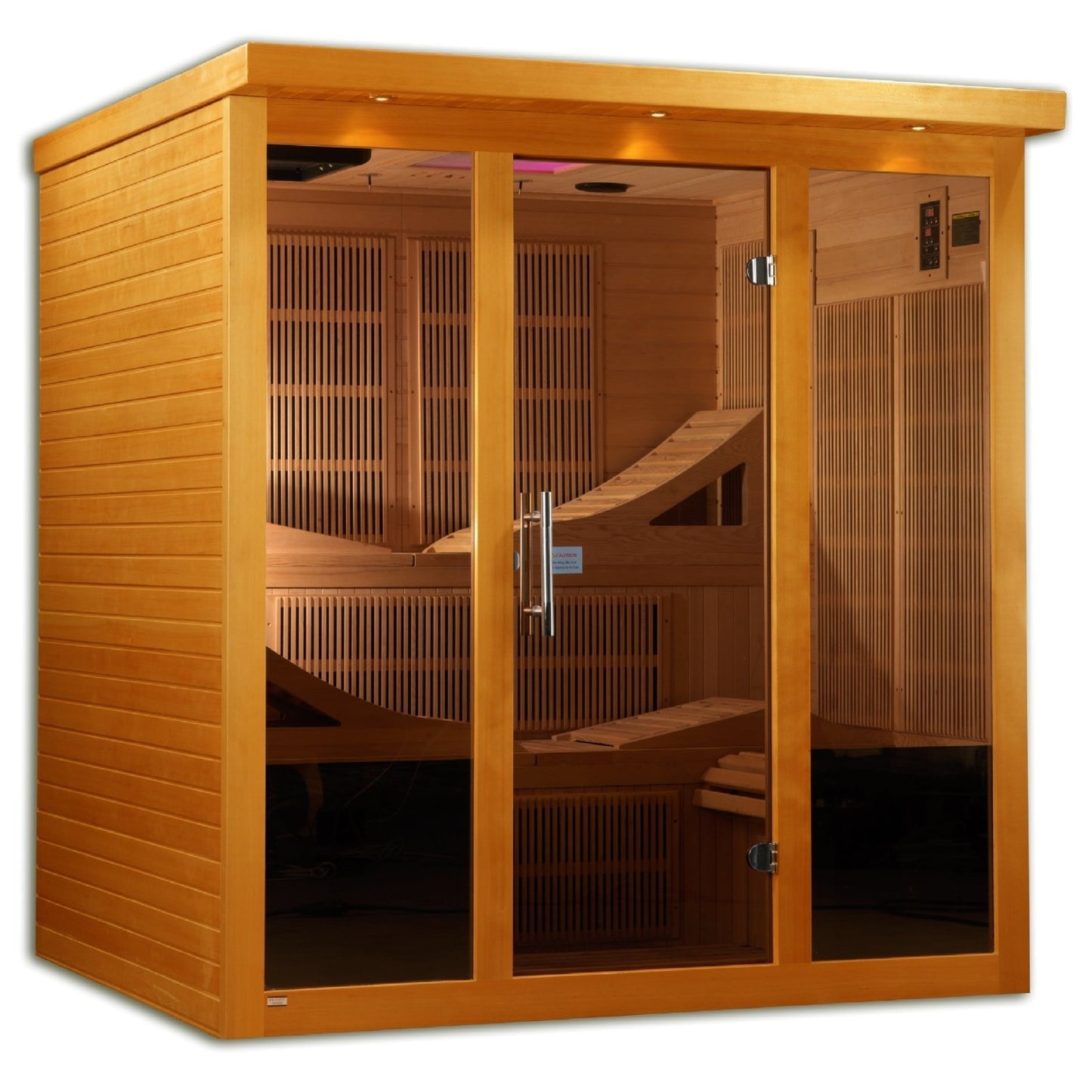 Dynamic "Monaco" Elite Infrared Sauna Ultra Low EMF wtih 15” LCD Screen & Hemlock Wood