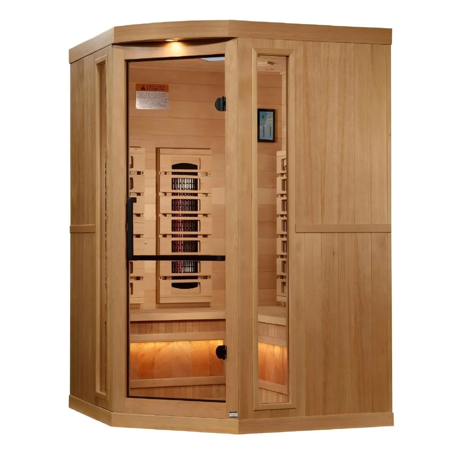 8000 Reserve Series Full Spectrum PureTech™ FAR Infrared Sauna Near Zero EMF Corner Unit with Himalayan Salt Bar by Dynamic