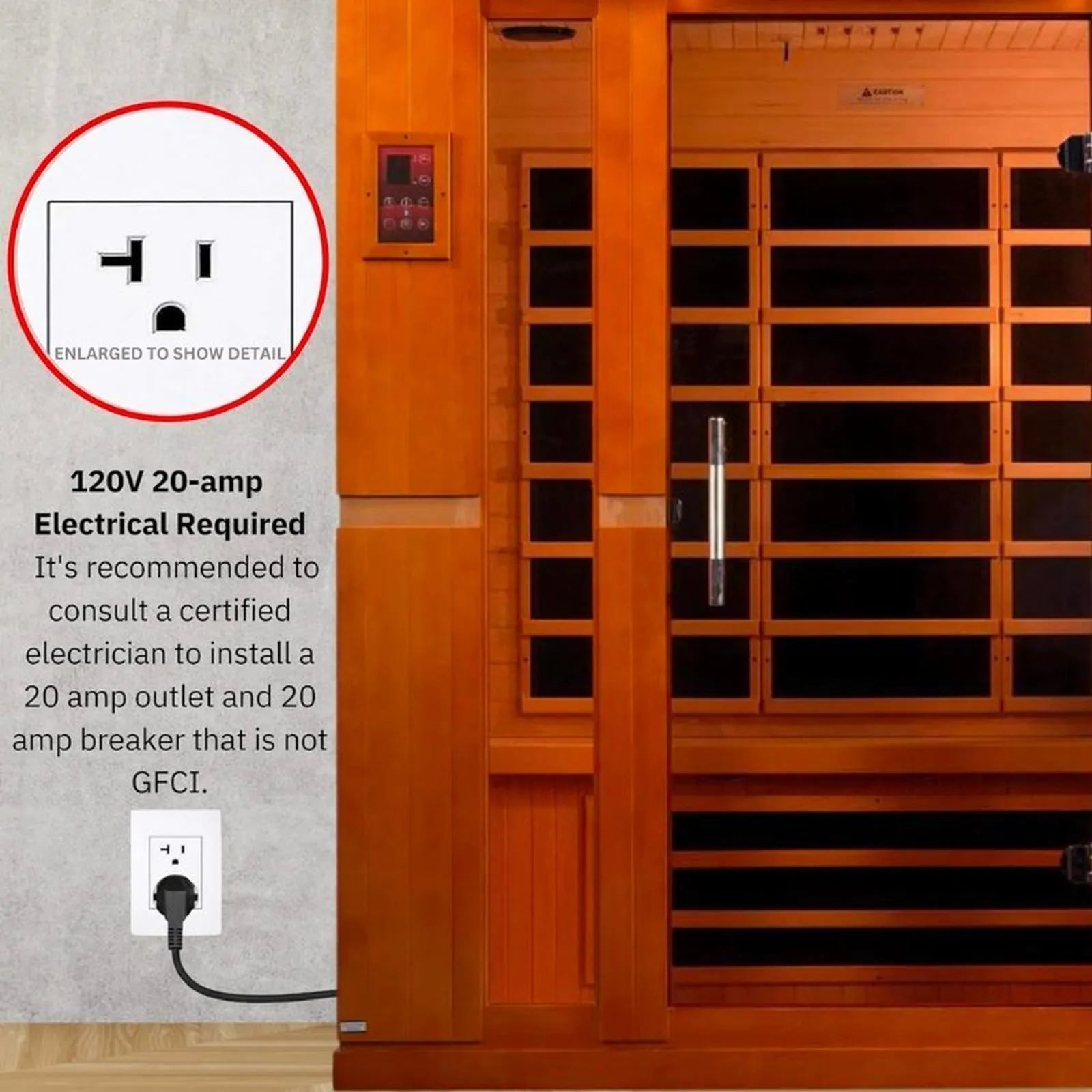 Bergamo Elite Ultra Low EMF FAR Infrared Sauna by Dynamic