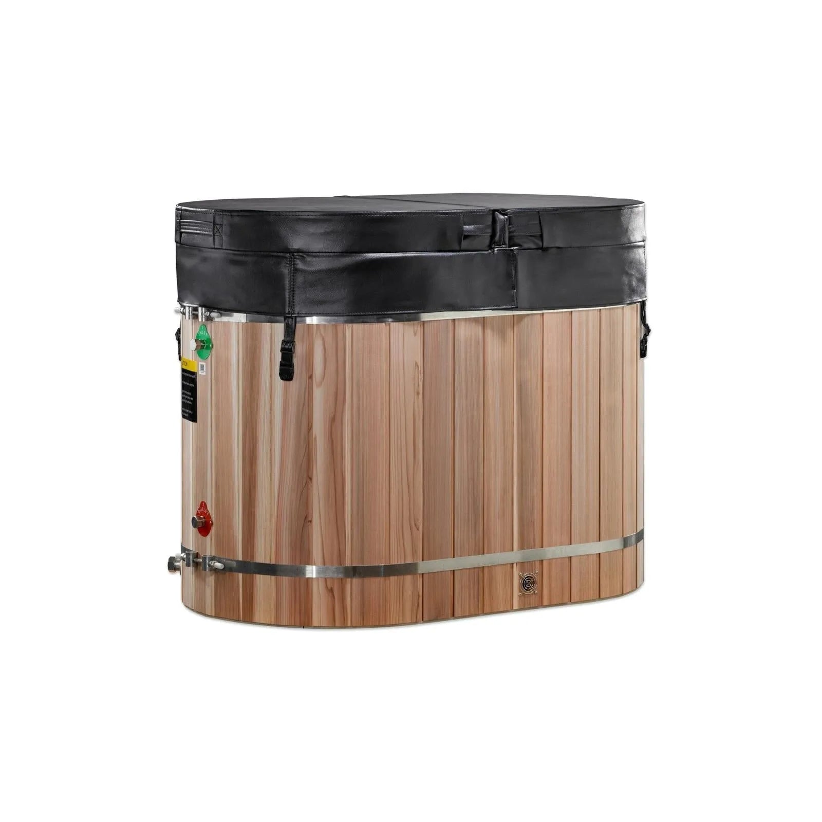 Dynamic Oval Barrel Pacific Cedar Cold Plunge by Dynamic Cold Therapy