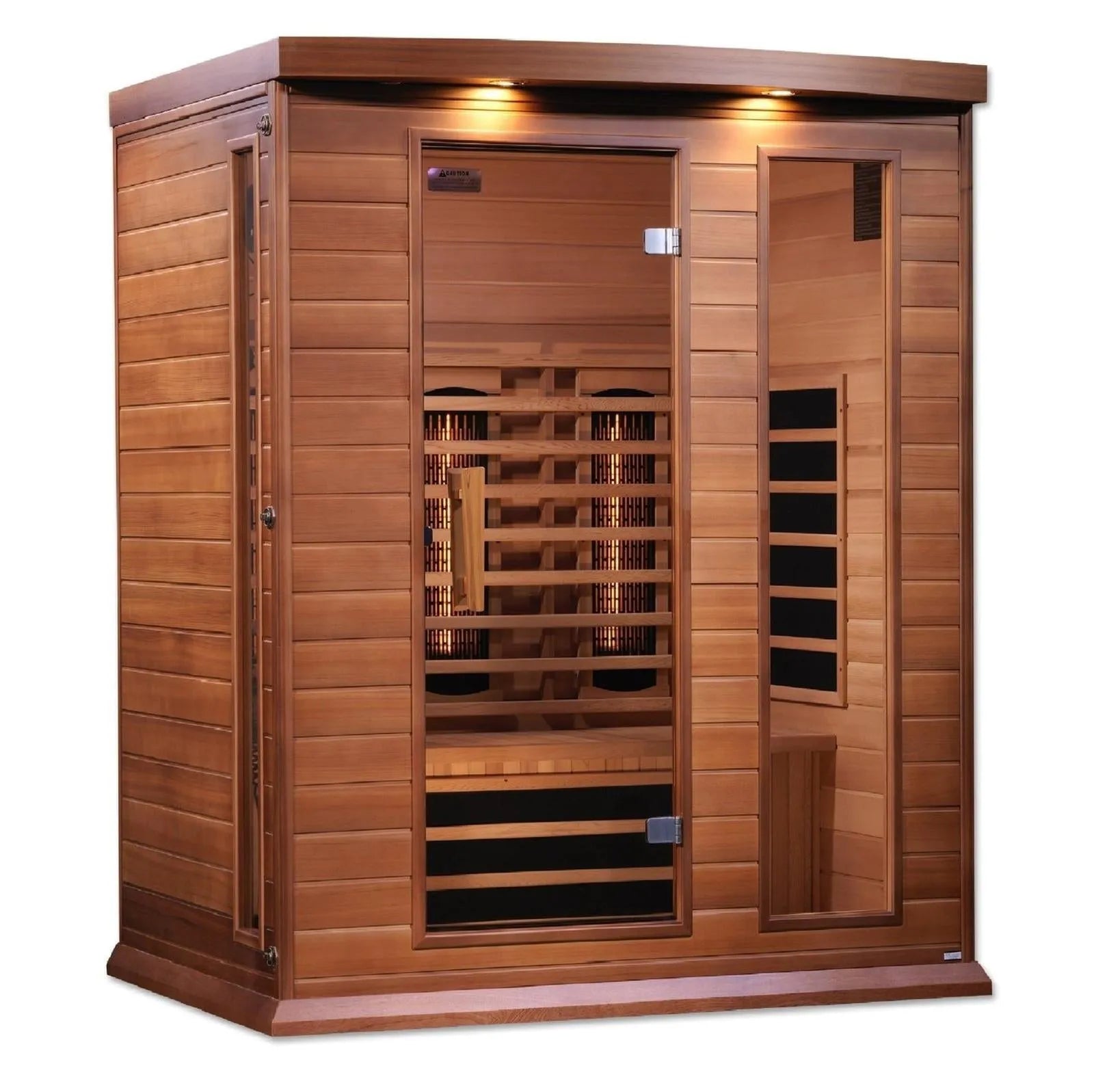 Maxxus 3-Person Full Spectrum Near Zero EMF Red Cedar Sauna by Dynamic