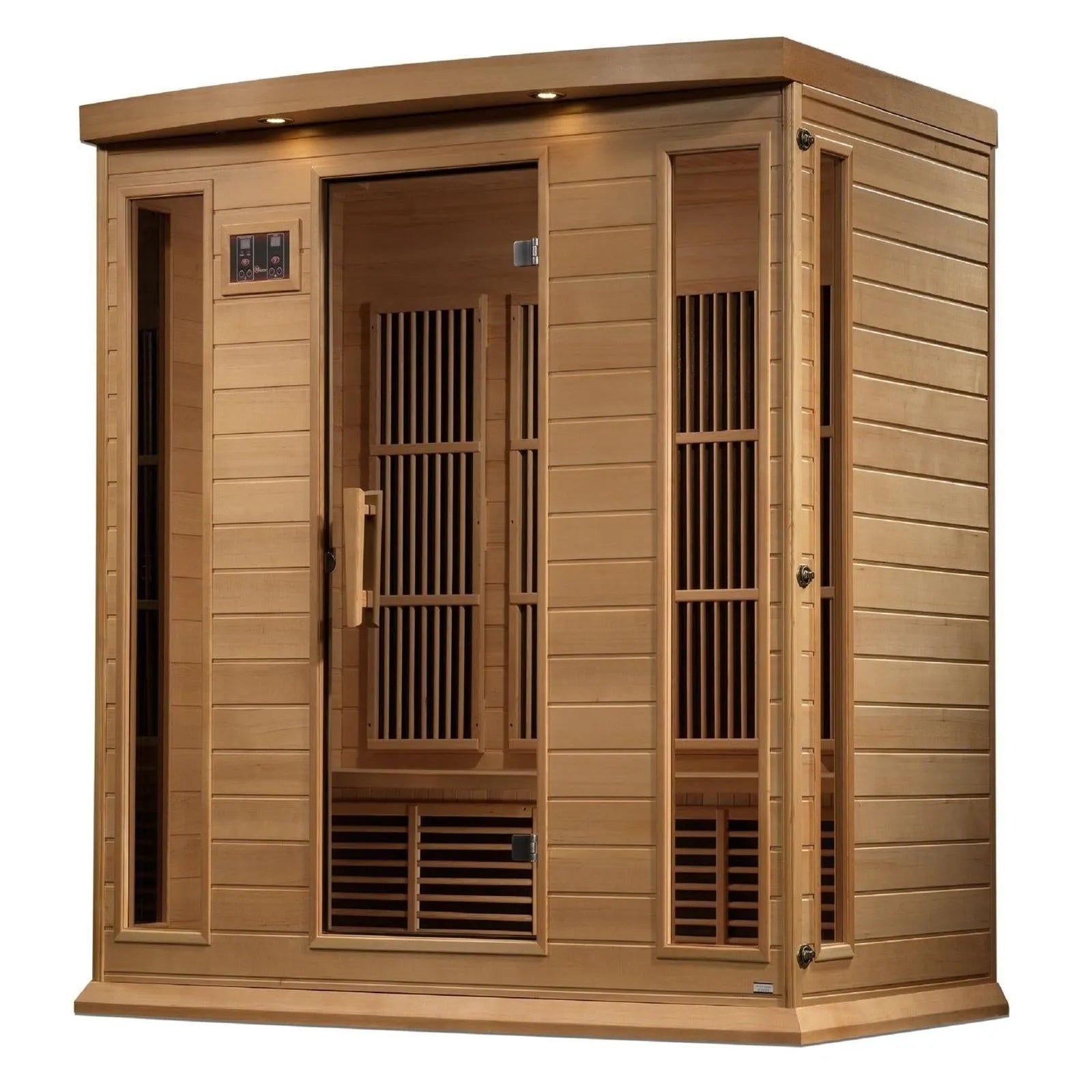 Maxxus 4-Person Corner Near Zero EMF Infrared Sauna by Dynamic