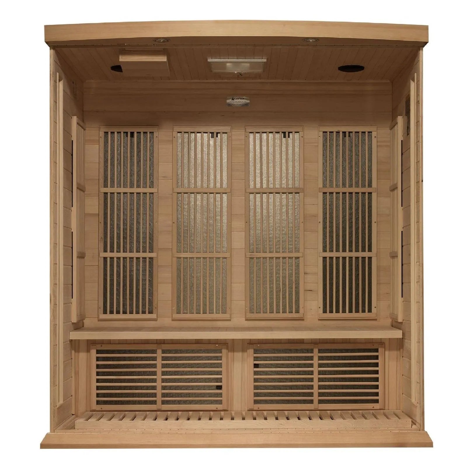 Maxxus 4-Person Corner Near Zero EMF Infrared Sauna by Dynamic