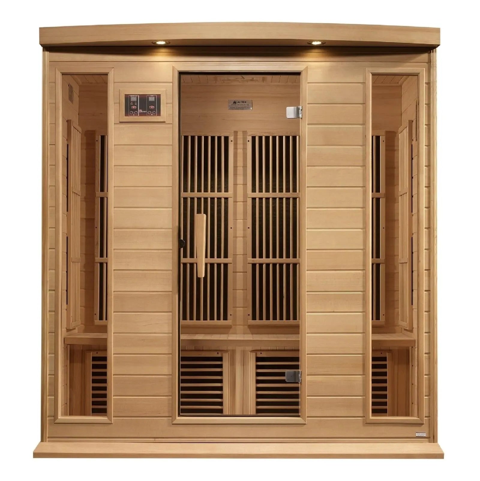 Maxxus 4-Person Corner Near Zero EMF Infrared Sauna by Dynamic