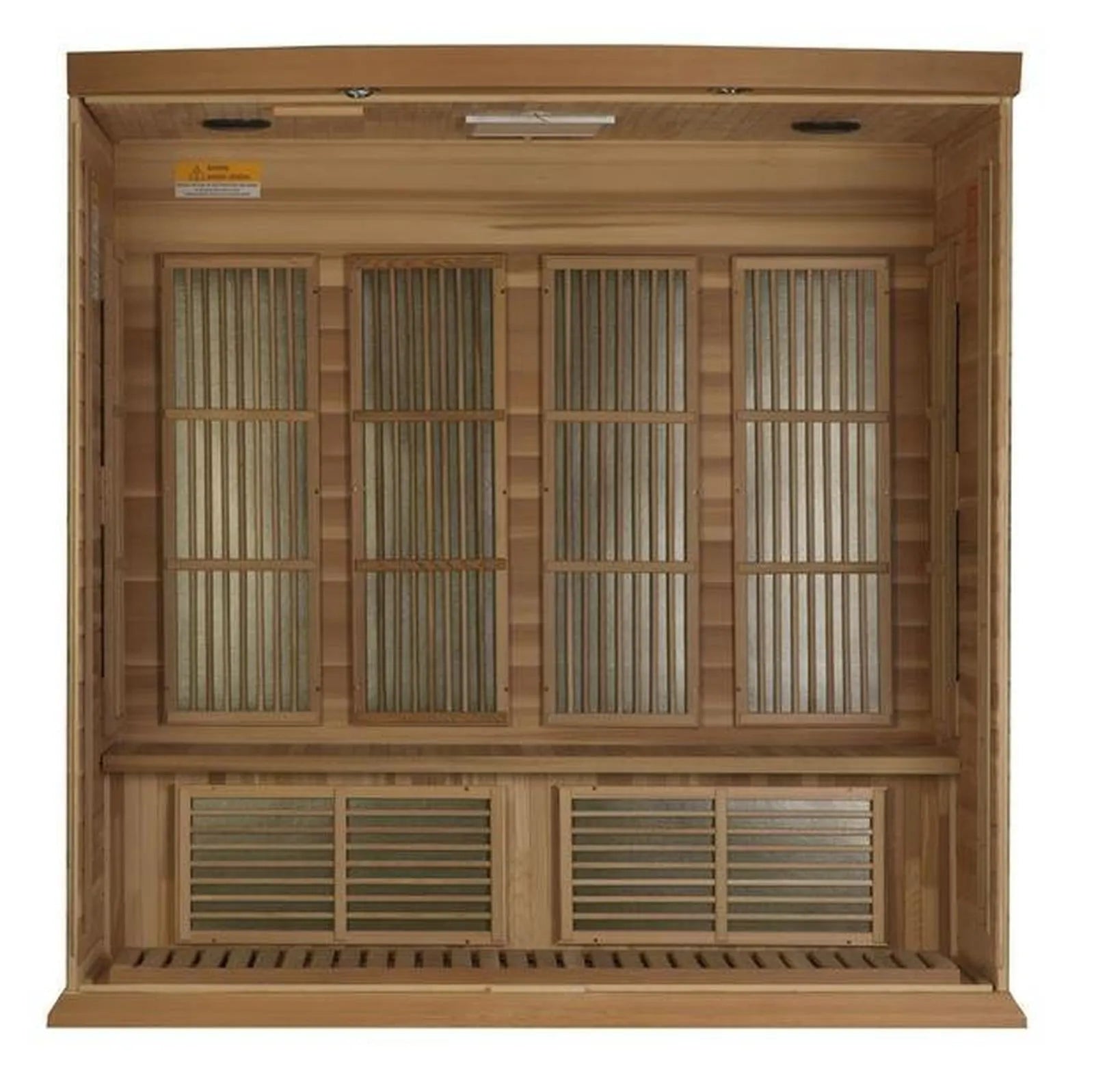Maxxus 4-Person Corner Near Zero EMF Red Cedar Infrared Sauna by Dynamic