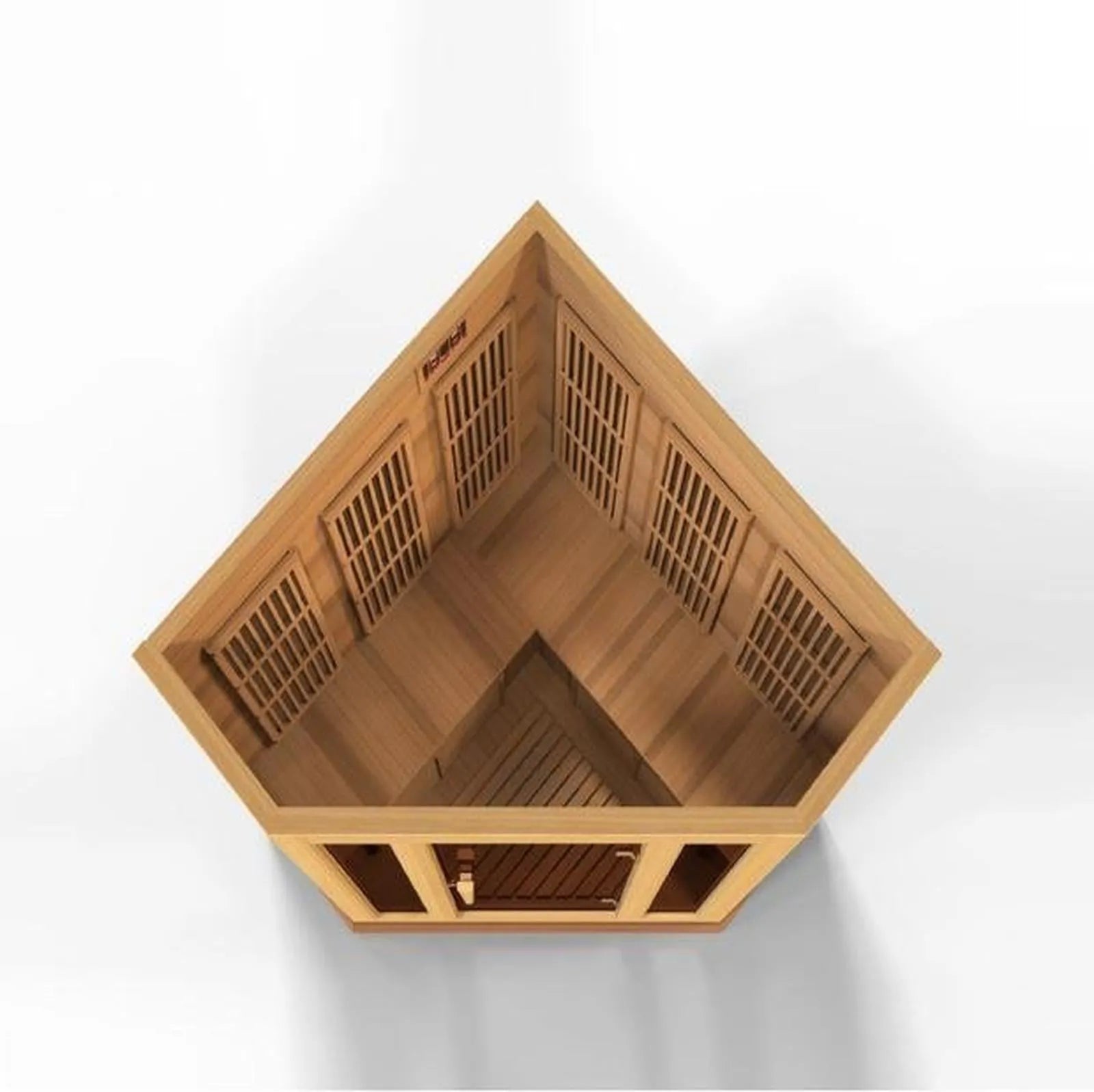 Maxxus Chaumont 3-Person Corner Near Zero EMF Hemlock Sauna by Dynamic