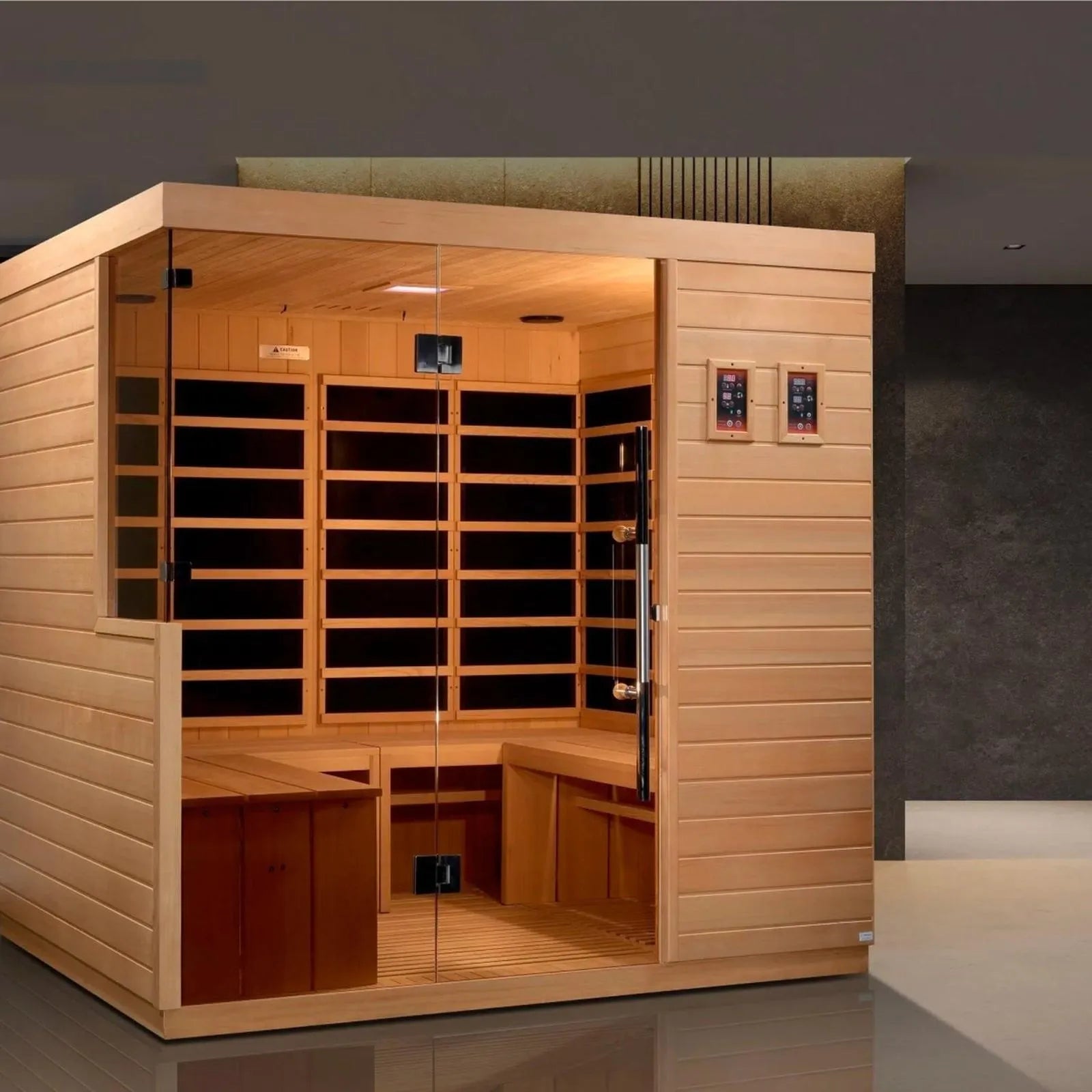 Monaco 6-Person Near Zero EMF Infrared Sauna by Dynamic