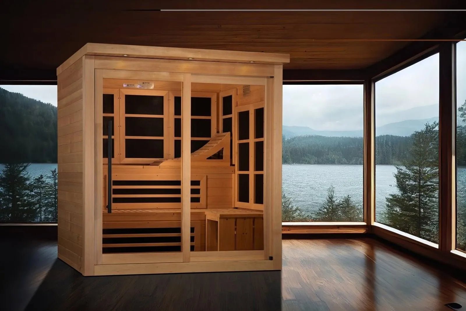 Monaco 6-Person Near Zero EMF Infrared Sauna by Dynamic