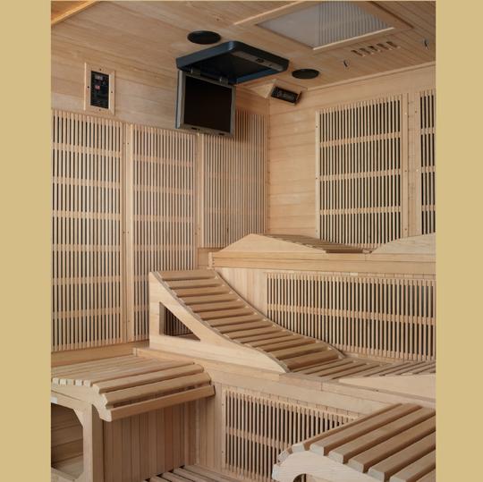 "Monaco" PureTech™ Infrared Sauna Near Zero EMF with 15” LCD Screen & Hemlock Wood