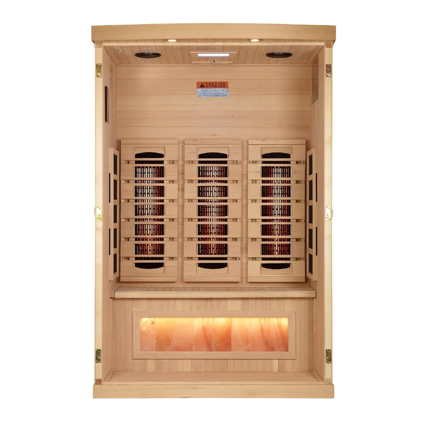 Golden Designs 8000 Reserve Series Full Spectrum Infrared Sauna with Himalayan Salt Bar