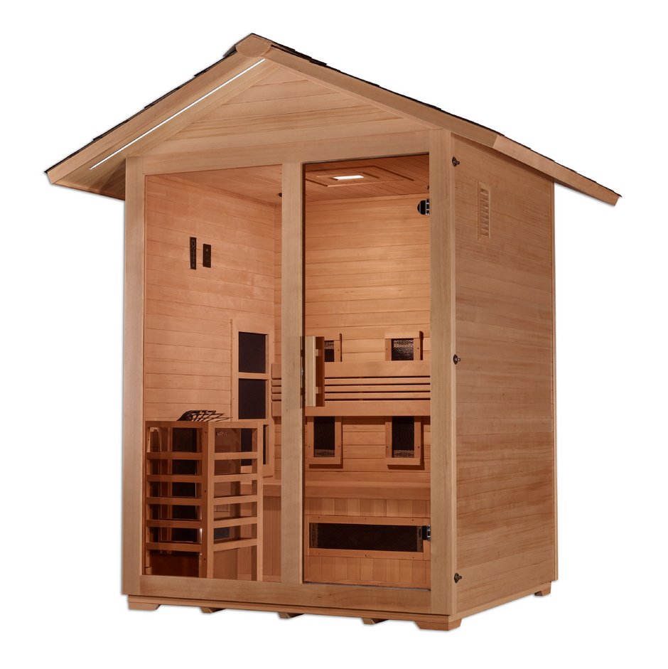 Carinthia" Full Spectrum PureTech™ Hybrid Sauna Steam Sauna Outdoor with Canadian Hemlock Wood