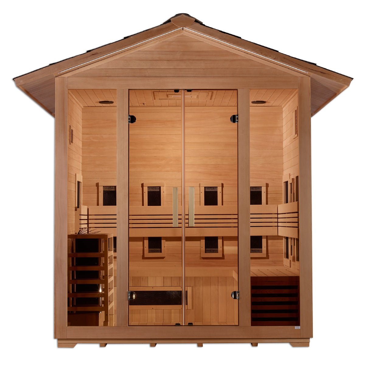 "Gargellen" Hybrid Sauna Outdoor Full Spectrum Hybrid with Canadian Hemlock