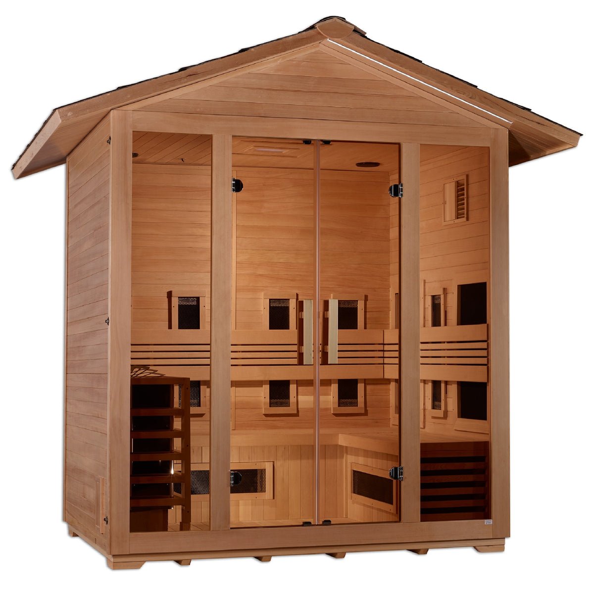 "Gargellen" Hybrid Sauna Outdoor Full Spectrum Hybrid with Canadian Hemlock