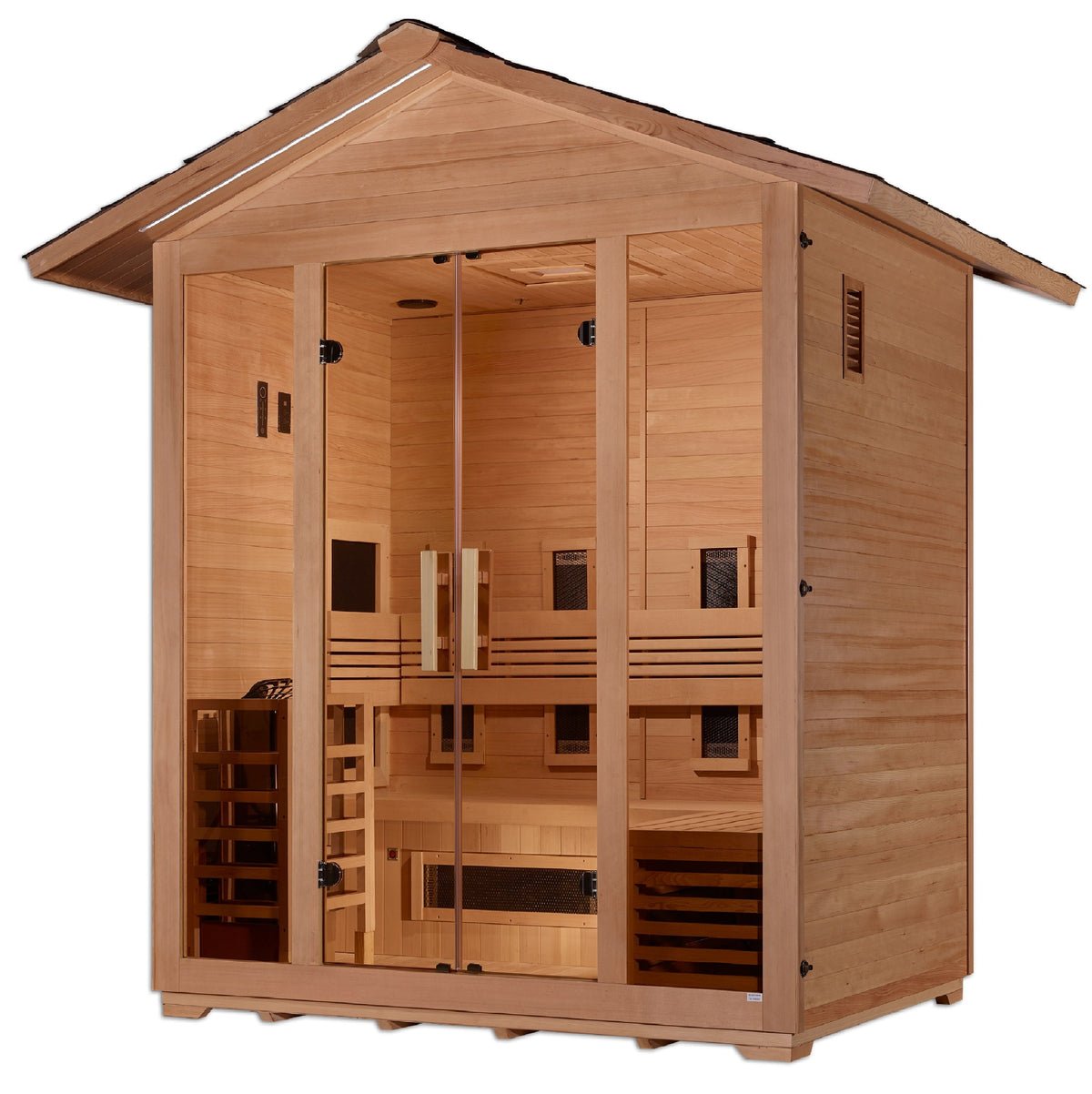 "Gargellen" Hybrid Sauna Outdoor Full Spectrum Hybrid with Canadian Hemlock