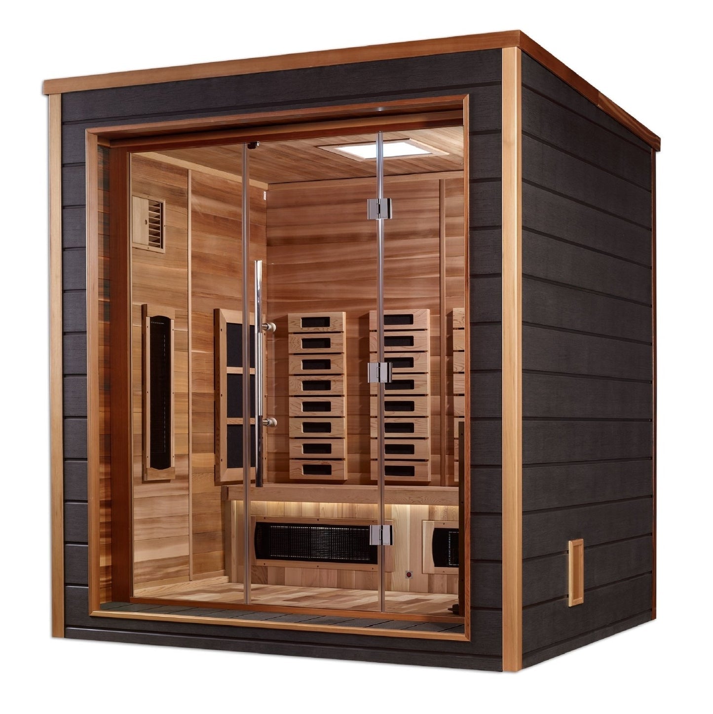 "Visby" Full Spectrum PureTech™ Hybrid Sauna Steam Sauna Indoor/Outdoor with Red Cedar Wood