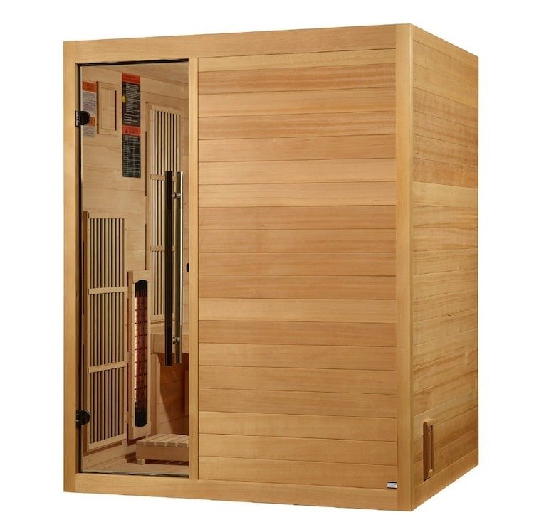 "Soria" Hybrid Sauna Infrared & Traditional Steam with Himalayan Salt Bar & Canadian Hemlock wood