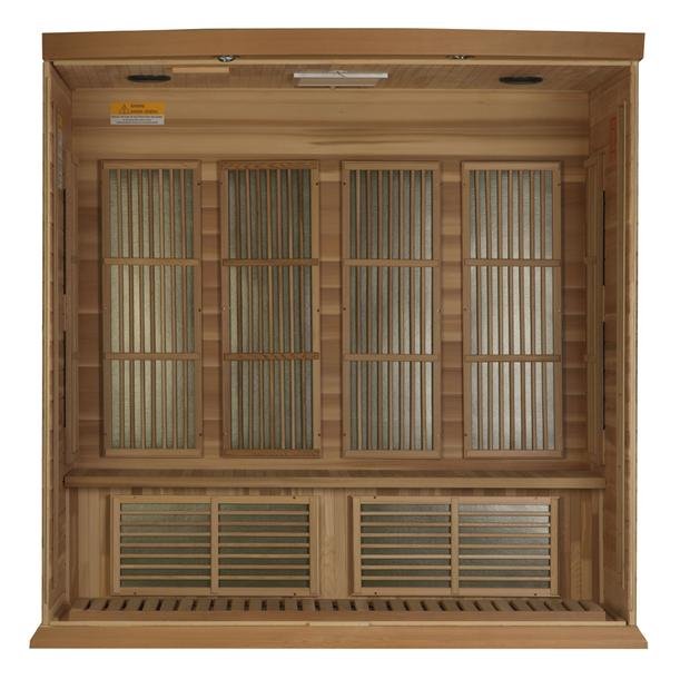 Maxxus FAR Infrared Sauna Near Zero EMF Corner Unit with Red Cedar Wood