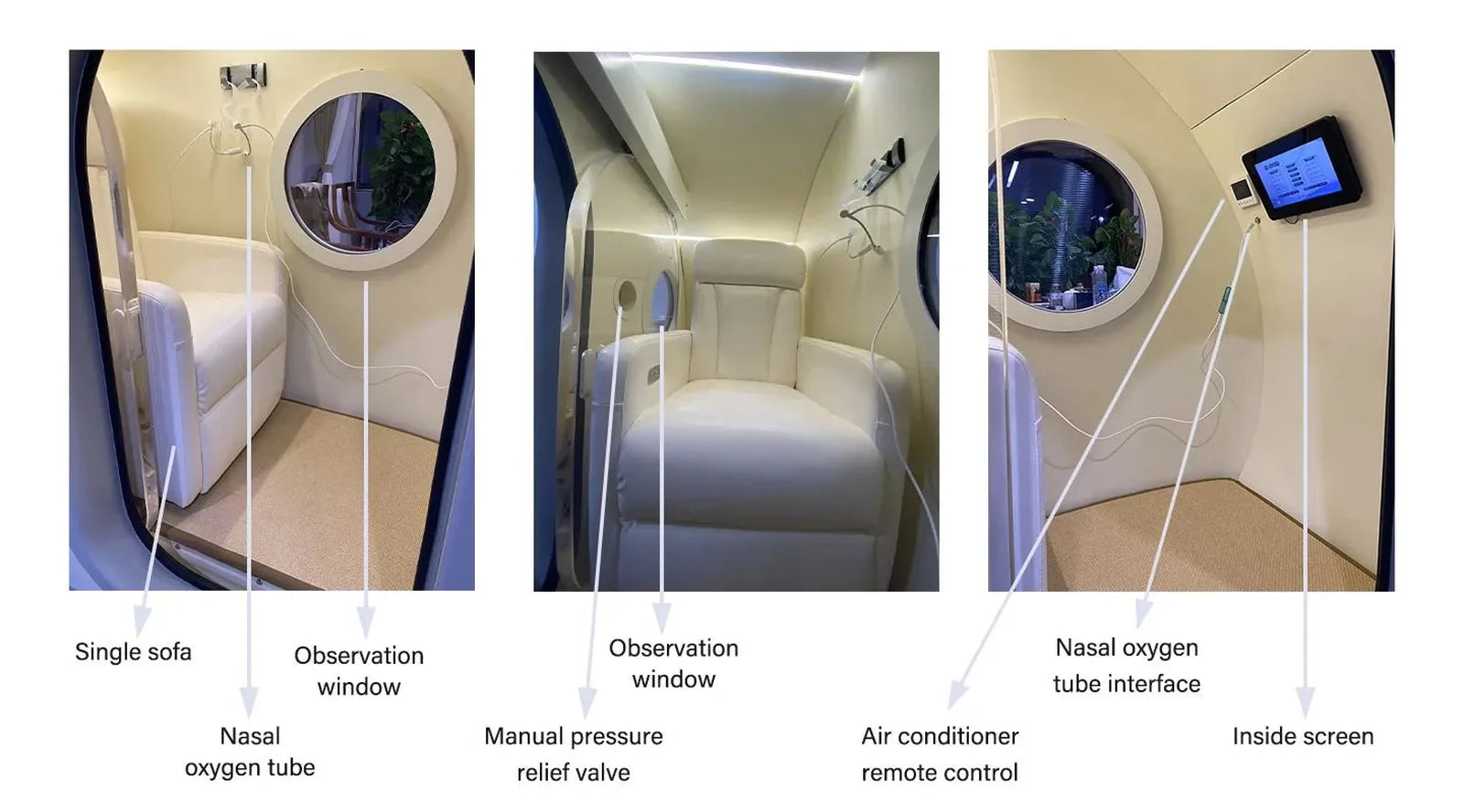 Arched Monoplace Hard Shell Hyperbaric Chamber-CY10 by OxyCheny