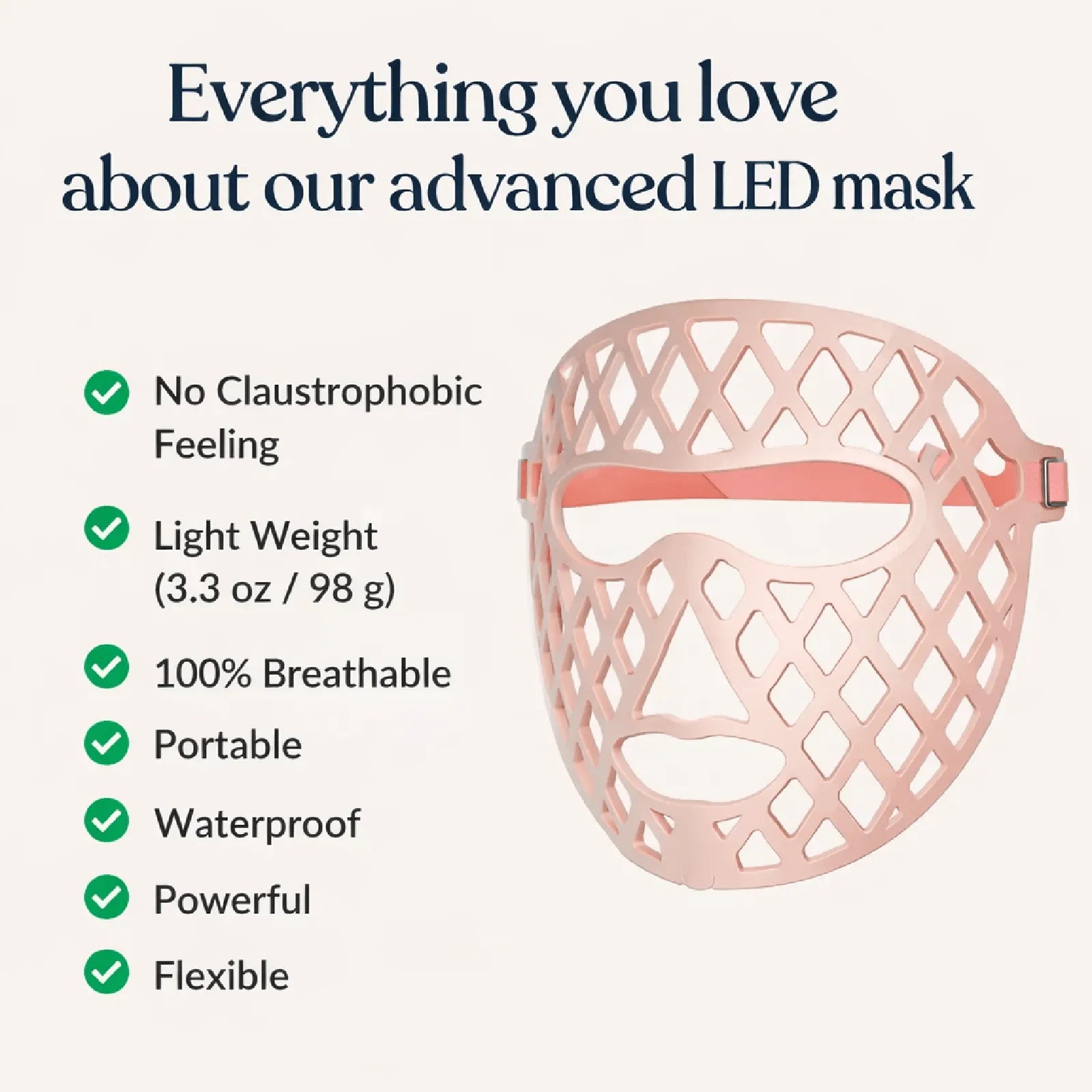 SNM9 Ultra Lightweight Hollow LED Face Mask by ShineNova