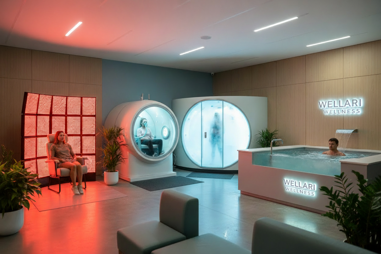 Wellari Wellness: Your Complete Guide to Hyperbaric, Red Light, Cryo, Compression &amp; Vibration for Home, Athletes, Clinics &amp; Biohackers