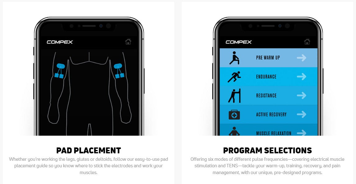Compex Mini Wireless Muscle Stimulator with TENS (2 Pods)