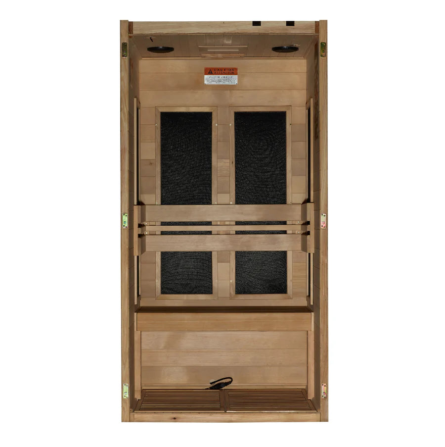Dynamic 1–2 Person Low EMF Far Infrared Sauna — Removable Bench