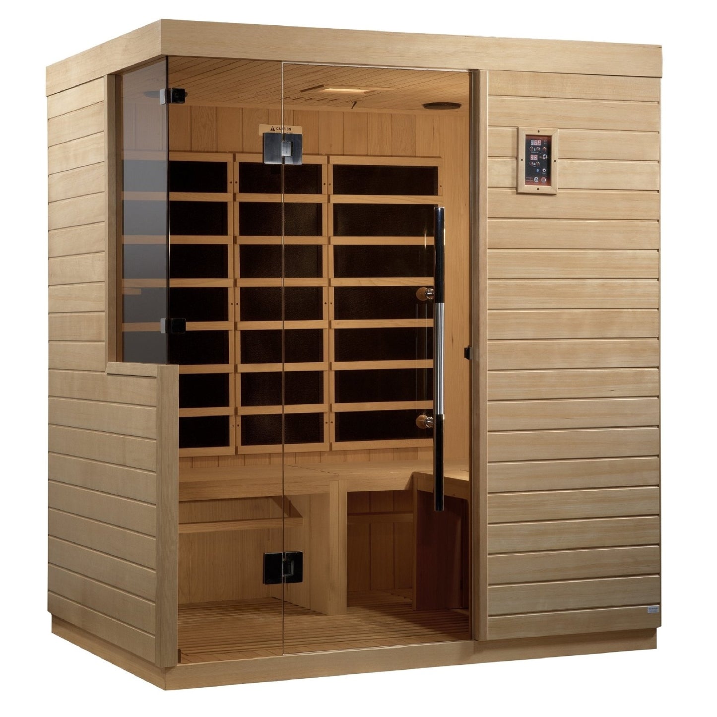 Dynamic "Bilbao" Infrared Sauna Ultra Low EMF with Hemlock Wood
