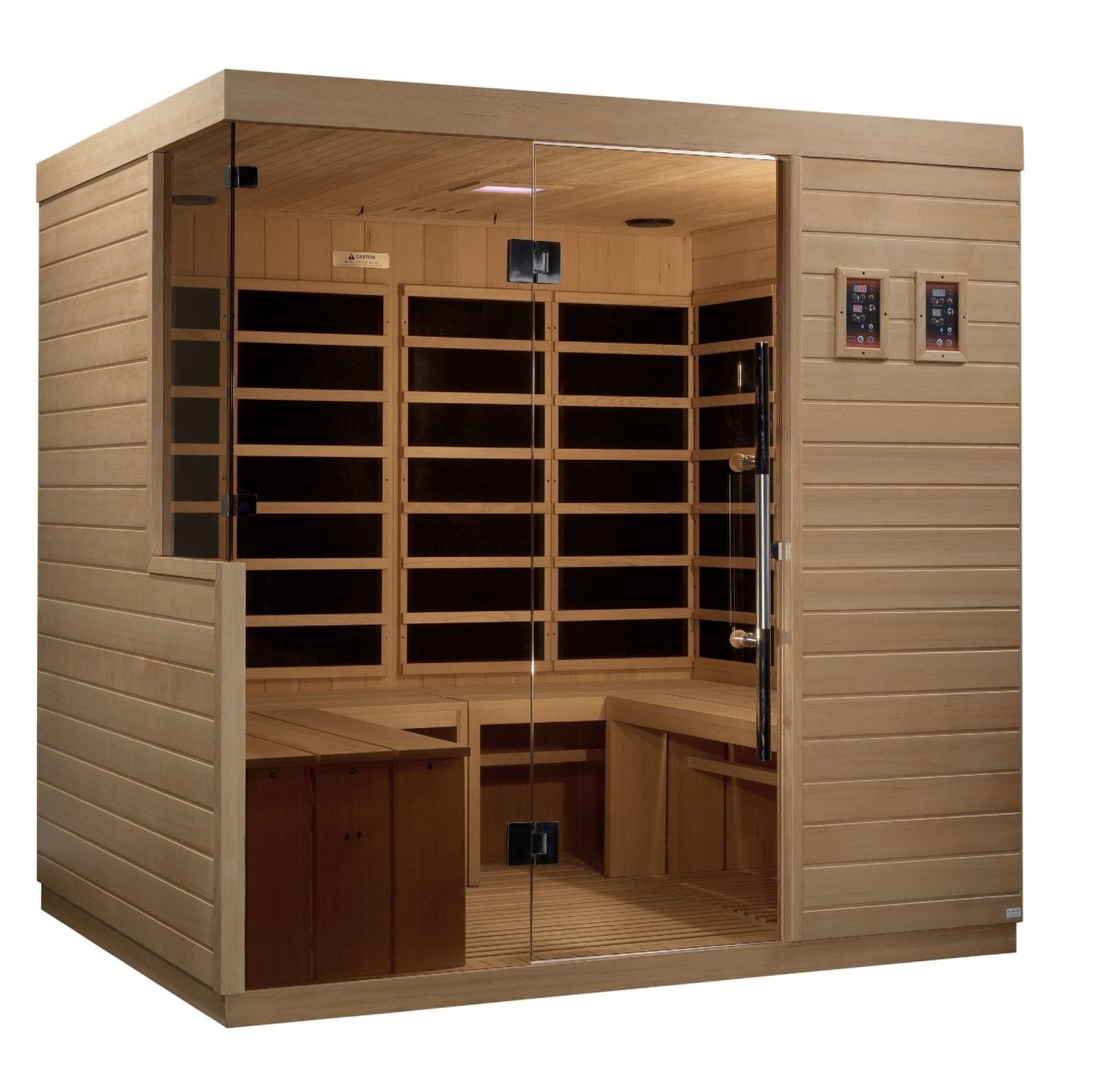 Dynamic "La Sagrada" Infrared Sauna Ultra Low EMF with Hemlock Wood