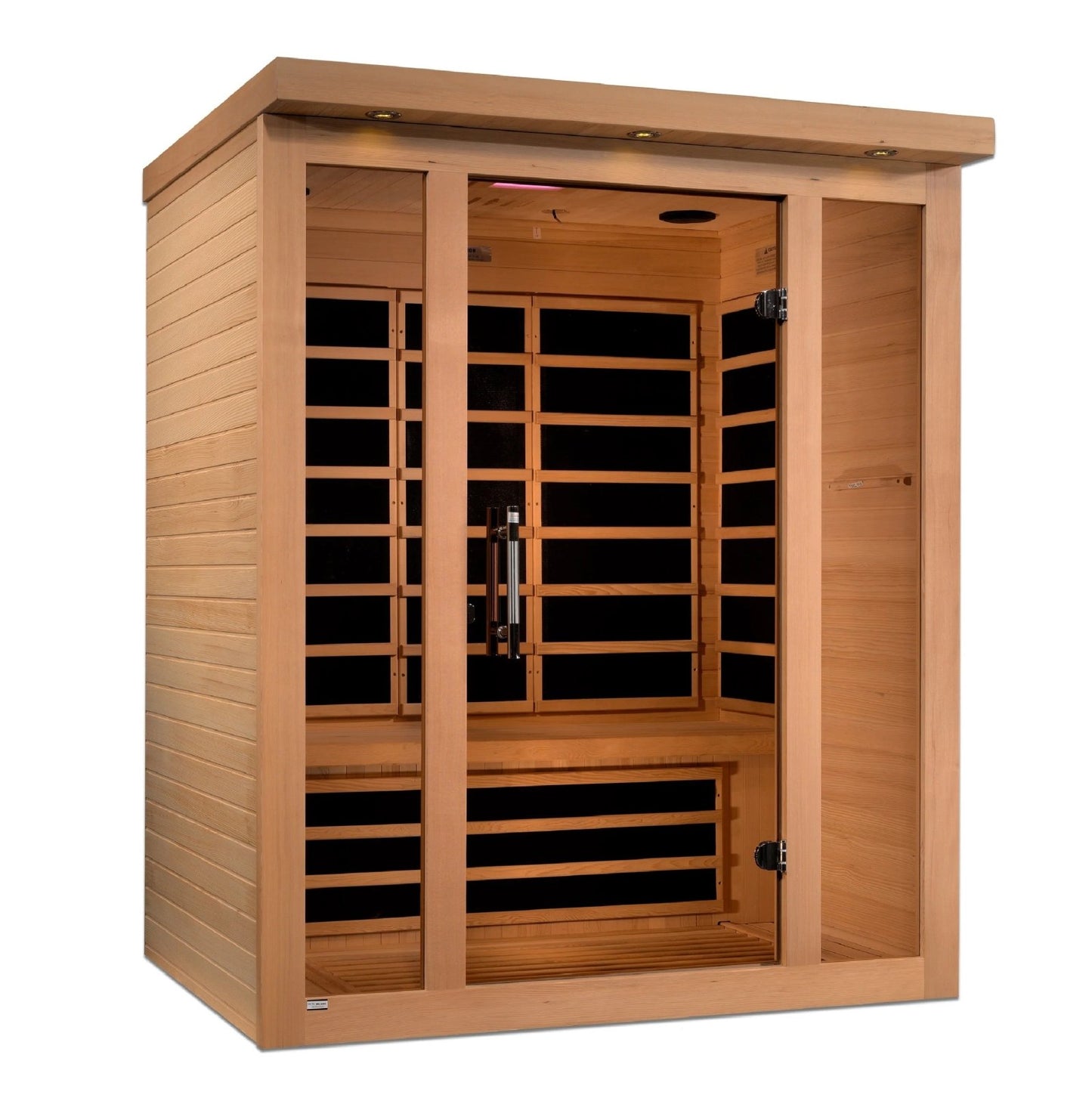 Dynamic "Vila" FAR Infrared Sauna Ultra Low EMF with Hemlock Wood