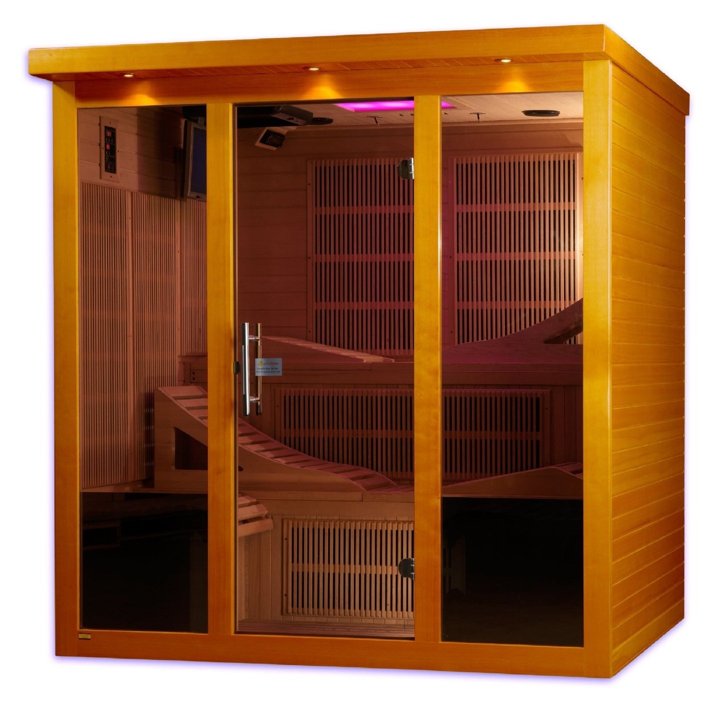Dynamic "Monaco" Elite Infrared Sauna Ultra Low EMF wtih 15” LCD Screen & Hemlock Wood