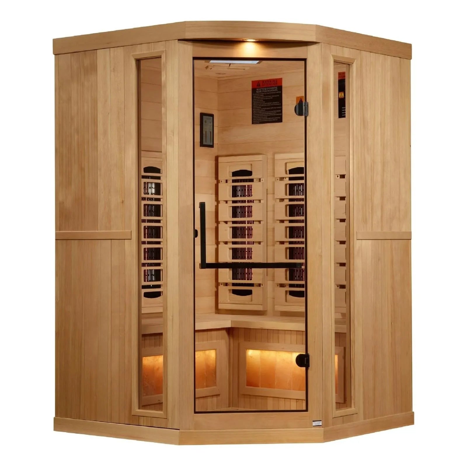 8000 Reserve Series Full Spectrum PureTech™ FAR Infrared Sauna Near Zero EMF Corner Unit with Himalayan Salt Bar by Dynamic
