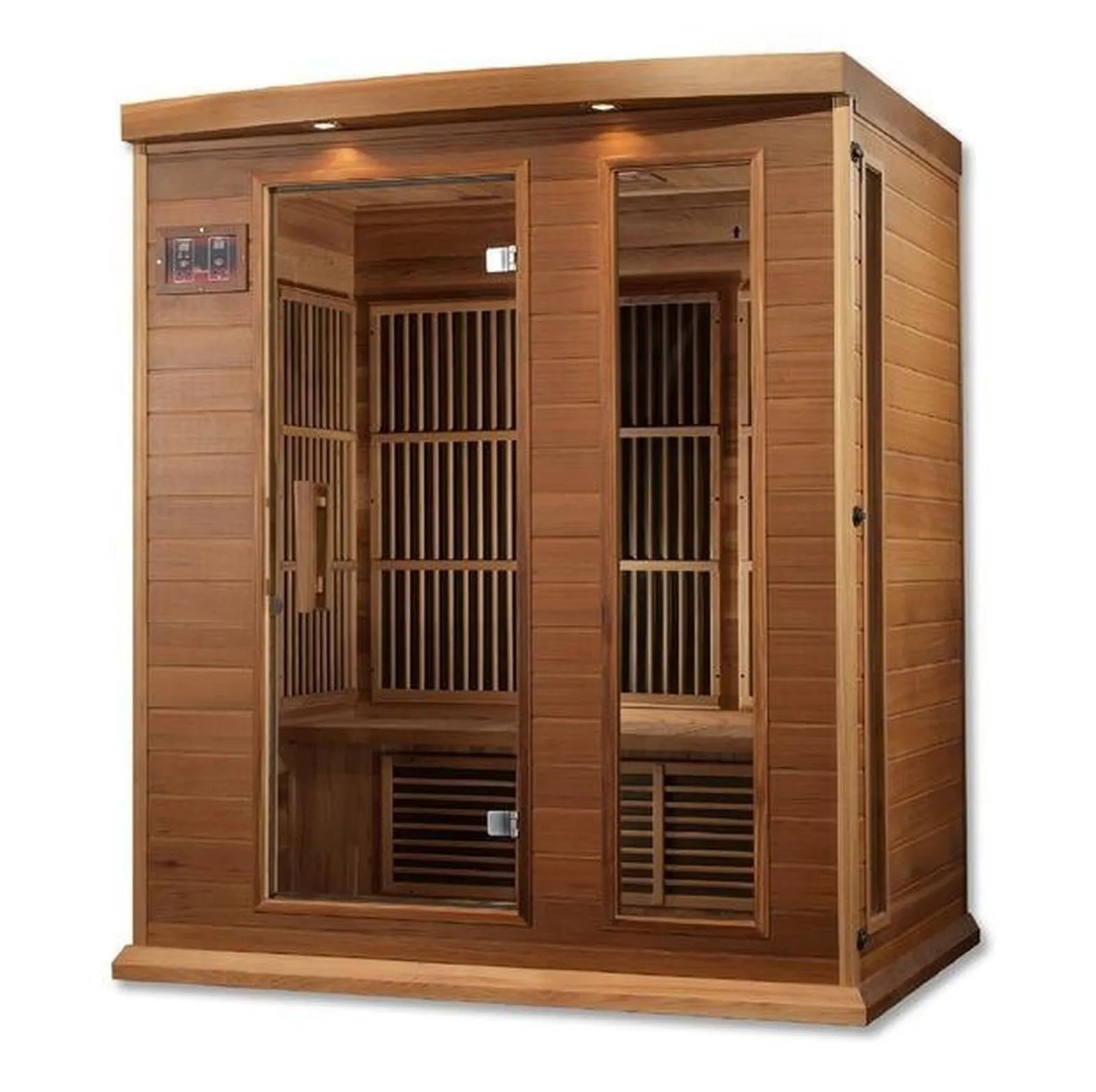 Maxxus 3-Person Near Zero EMF Red Cedar Infrared Sauna by Dynamic