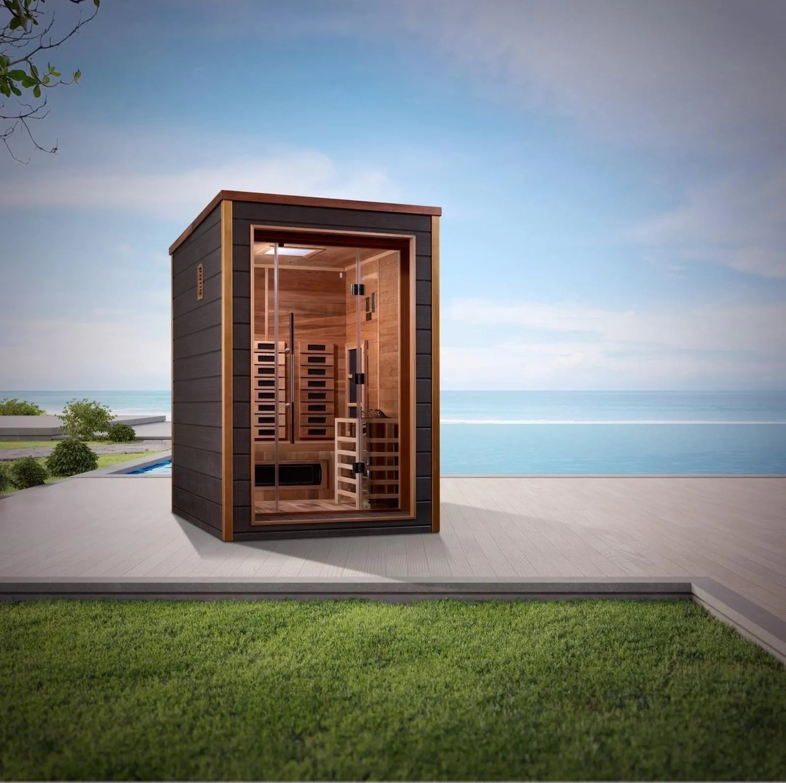 Nora 2-Person Hybrid Indoor/Outdoor Sauna by Dynamic