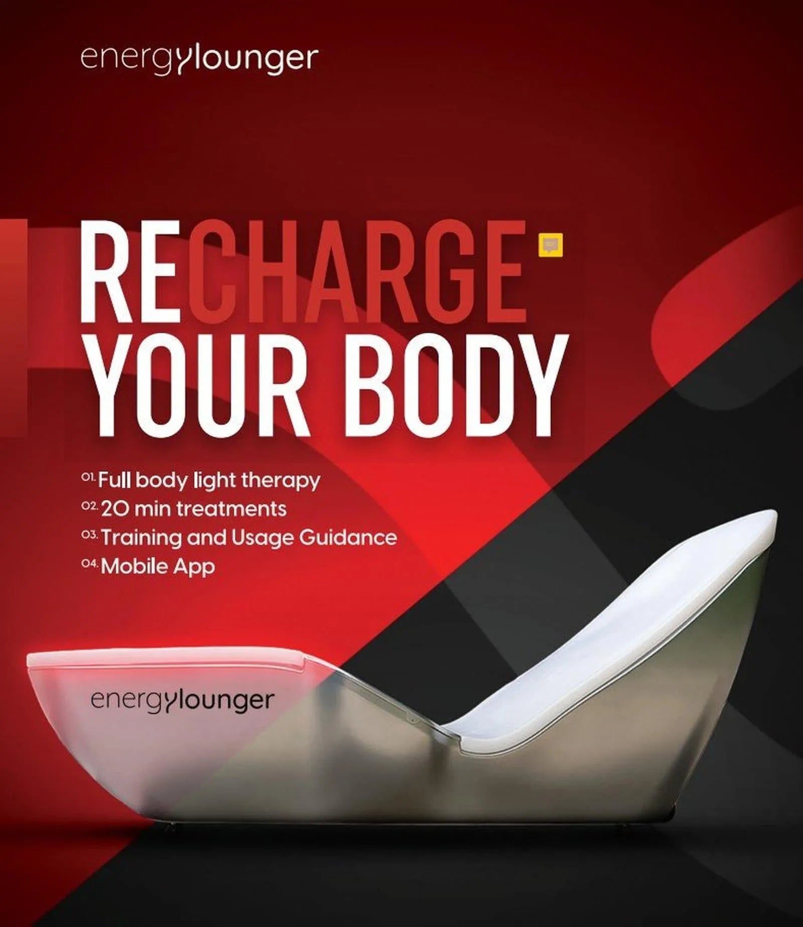 EnergyLounger Full-Body Red Light Therapy Lounger by Energy Lounger