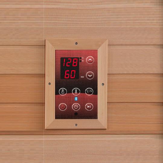 "Monaco" PureTech™ Infrared Sauna Near Zero EMF with 15” LCD Screen & Hemlock Wood