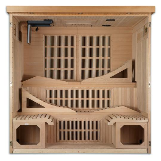 "Monaco" PureTech™ Infrared Sauna Near Zero EMF with 15” LCD Screen & Hemlock Wood