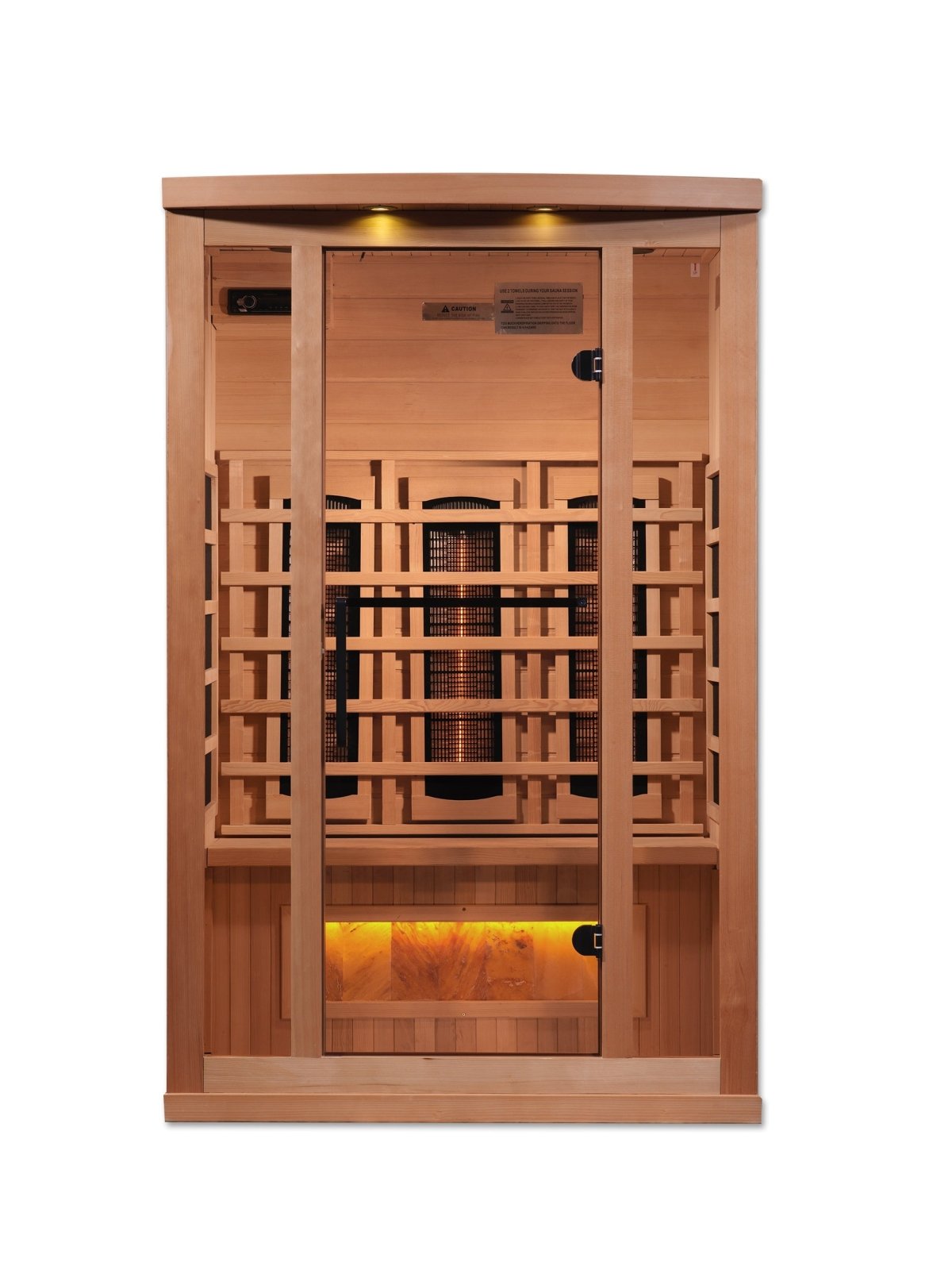 Golden Designs 8000 Reserve Series PureTech™ Full Spectrum Infrared Sauna with Himalayan Salt Bar