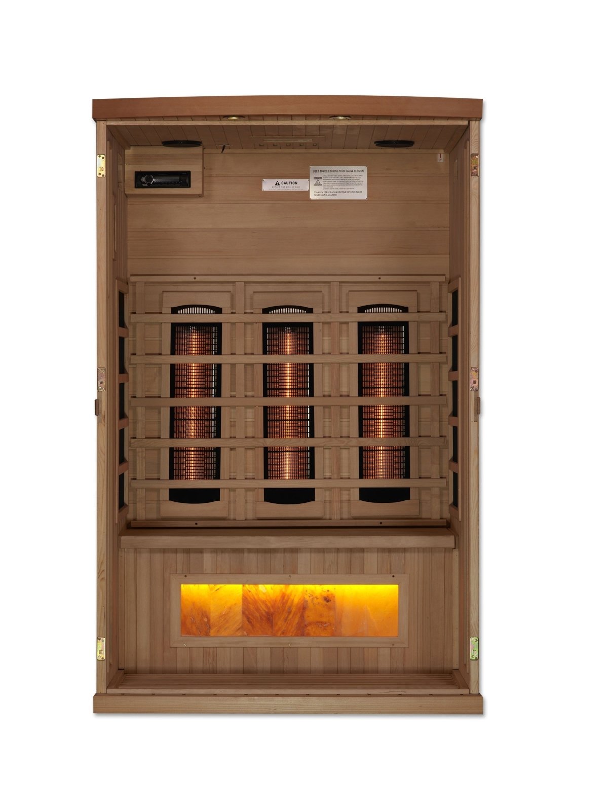 Golden Designs 8000 Reserve Series PureTech™ Full Spectrum Infrared Sauna with Himalayan Salt Bar