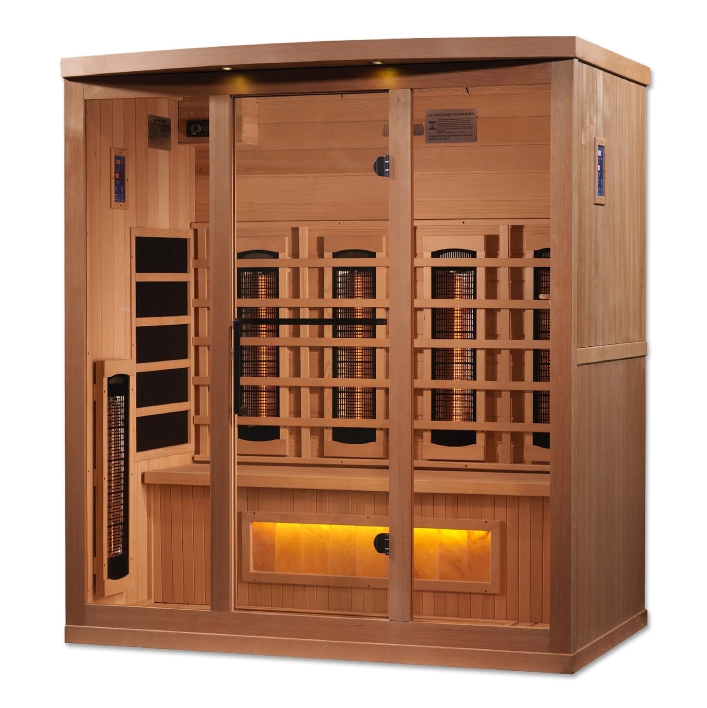 Golden Designs 8000 Reserve Series Full Spectrum Infrared Sauna with Himalayan Salt Bar