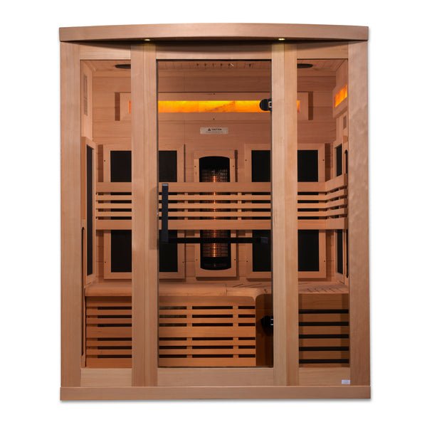 8000 Reserve Series PureTech™ Full Spectrum Infrared Sauna Near Zero EMF with Himalayan Salt Bar