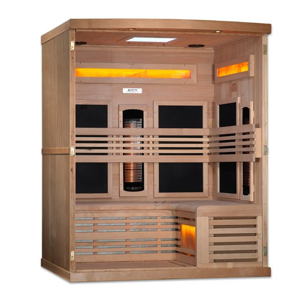 8000 Reserve Series PureTech™ Full Spectrum Infrared Sauna Near Zero EMF with Himalayan Salt Bar
