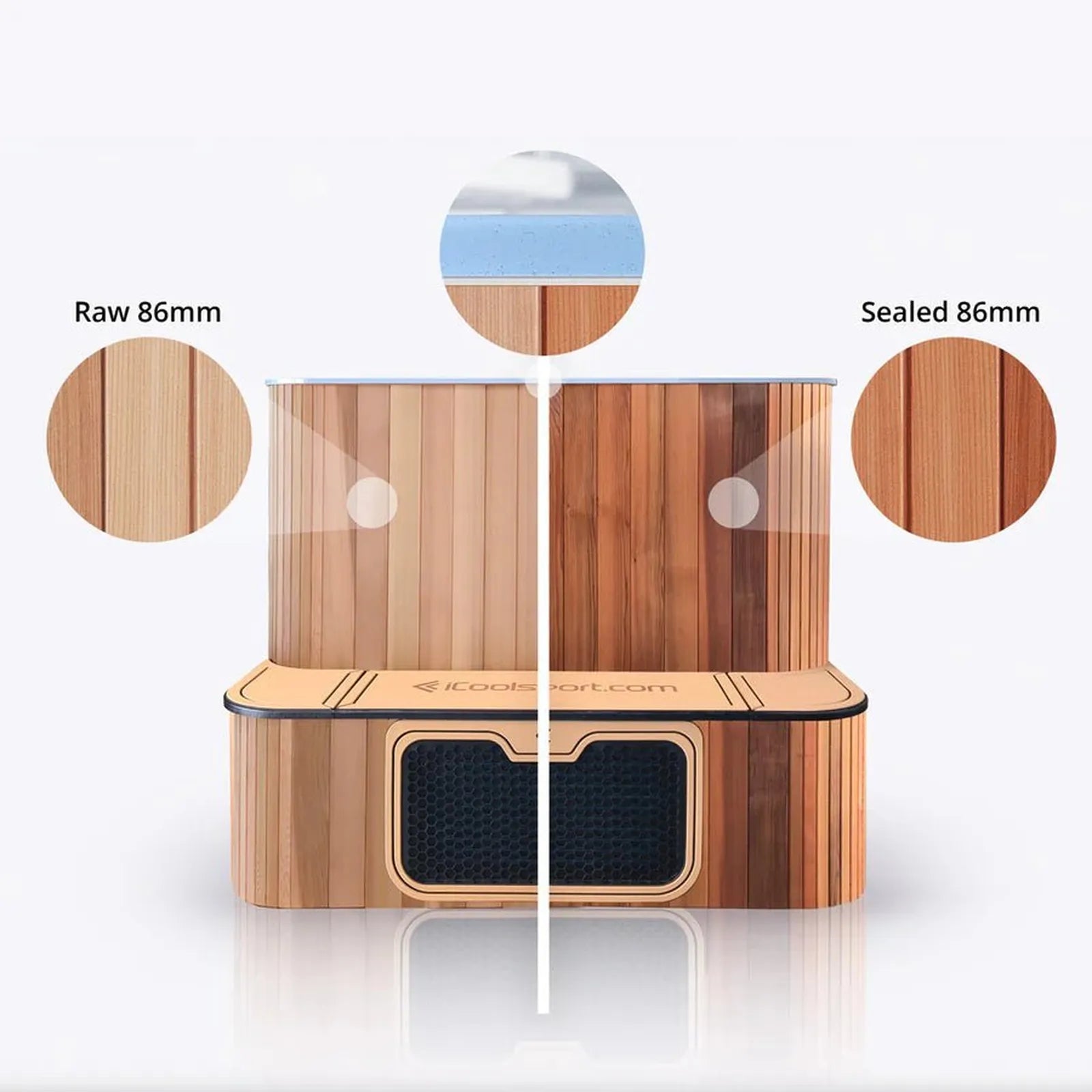 Ultra Cedar External Dual-Temp | 800L Hot &amp; Cold Suite by iCoolsport