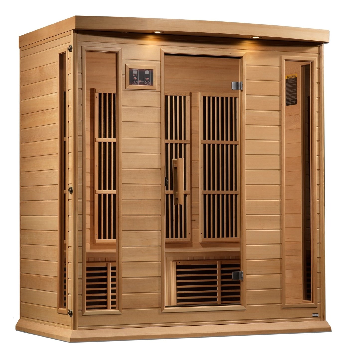 Maxxus FAR Infrared Sauna Near Zero EMF Corner Unit with Hemlock Wood