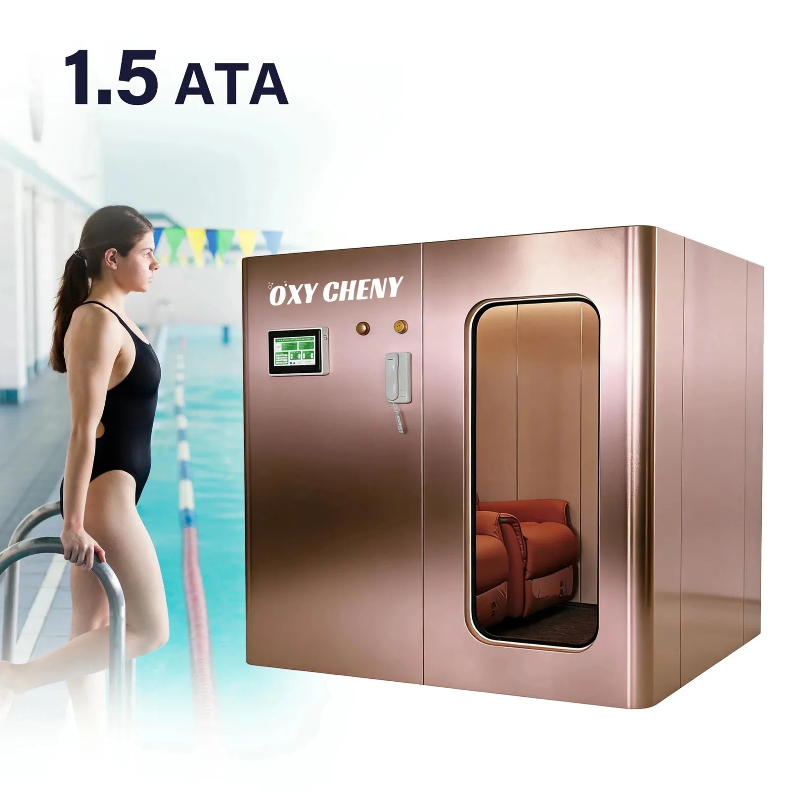 Premium Dual-Seat Hard-Shell Hyperbaric Chamber-CY7 by OxyCheny